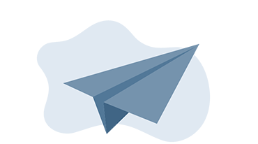 Franchise_Culture_Tile_4 An illustration captures a blue paper airplane soaring through a light blue, abstract, cloud-like background—a nod to the swift and efficient service one might expect from a Unishippers franchise.