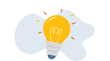 Franchise_Started_MoreInfoTY_Tile_1 Illustration of a glowing yellow light bulb with rays coming out, set against an abstract blue background.